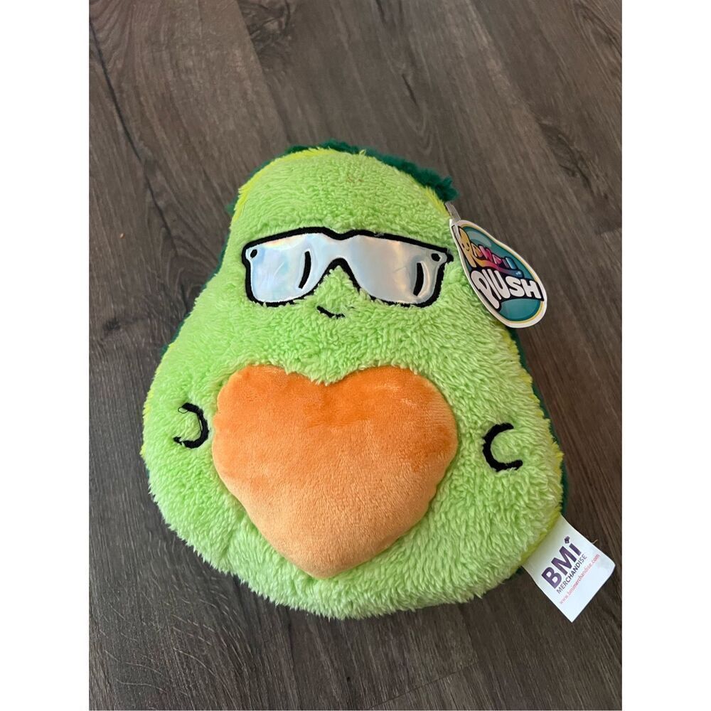BMI Merchandise 10” Avocado Sunglasses Pillow Foodie Stuffed Plush Toy